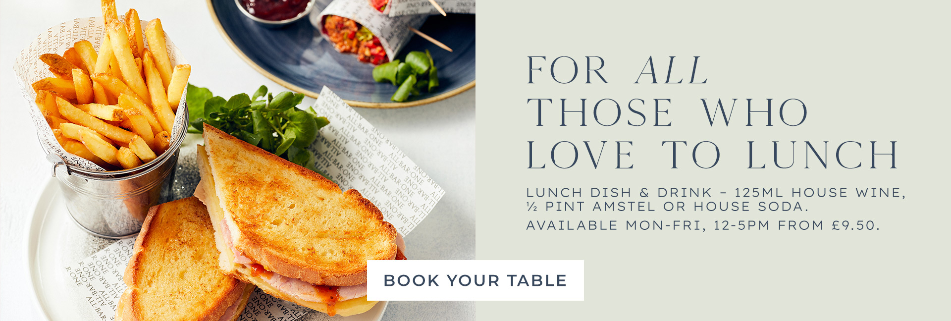 Lunch Offer at All Bar One The O2